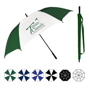 Oversized Wind Vented Golf Umbrella w/ Rubberized Handle (64