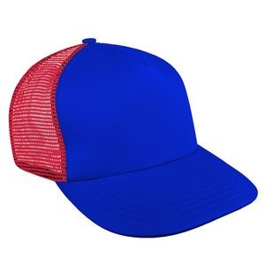 USA Made Contrast Mesh Back Brushed Front Trucker w/Hook & Loop Closure