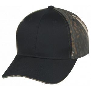 Low Crown (Constructed) Cotton Twill Cap w/Oak Camo Back