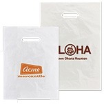Imprinted Frosted Clear Bag w/Die-Cut Handles (12"x15")