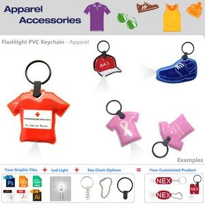 Various Clothing Keychain LED Flashlight