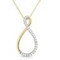 Jilco Inc. Yellow Gold Diamond Infinity Necklace