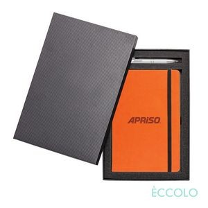 Eccolo® Calypso Journal/Clicker Pen Gift Set - (M) Orange