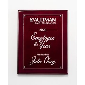 Rosewood High Gloss Plaque with Acrylic Engraving Plate (8" x 10")