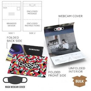 Bulk Custom Branded Greeting Card w/Mask Webcam Cover