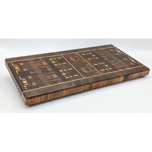 WriteOnWood Cherry, Maple & Walnut Charcuterie Board (22" x 10" x 1 1/4")