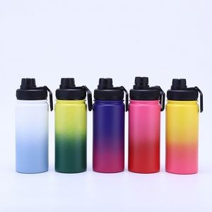 Gradient Insulated Thermal Water Bottle w/Straw Lid