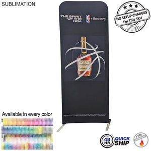48Hr Quick Ship -3'W x 96"H EuroFit Straight Wall Display Kit, with Full Color Graphics Double Sided