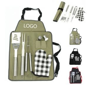 Multifunctional Cloth Bag Barbecue Fork Shovel Tool Set