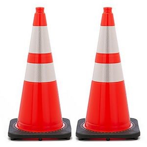 28-Inch Reflective Traffic Cone for Enhanced Road Safety