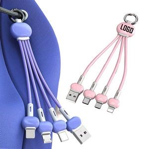 3-in-1 Universal Fast Charger Cable w/Keychain