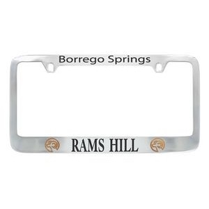 Chrome Plated Solid Brass License Plate Frame (Domestic Production Only)