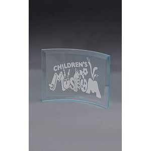 Large Curved Jade Crystal Prisma Award