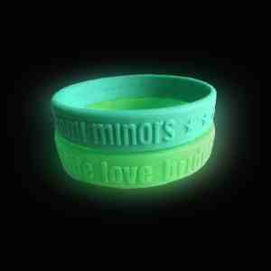 1/2" Glow In The Dark Embossed Wristbands