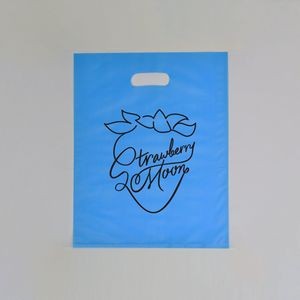 Frosted Ocean Blue Colored Poly Merchandise Bag/ 2.5 Mil (12"x15")