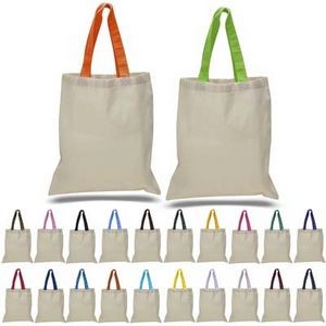 6oz Canvas Tote with Colors Handles