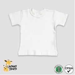 Toddler T-Shirts - Crew Neck - White - 65% Polyester / 35% Cotton Blend - Laughing Giraffe®