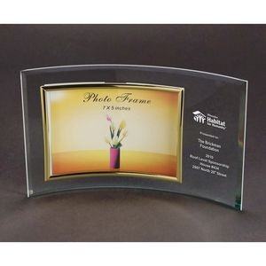 Curved Rectangle Plate Award w/Flat Top (7" x 11")