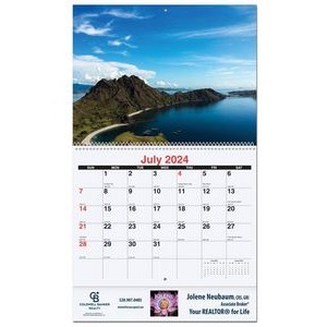 Peaceful Peaks Monthly Wall Calendar w/Coil Binding (10 5/8"x18¼")