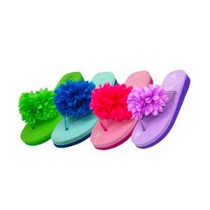 Women's Flower Top Flip-Flops - Assorted Colors (Case of 48)