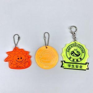 custom shape Reflective safety keychain for outdoor sports