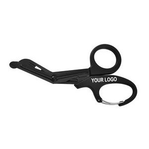7.5" Medical Scissors with Built in Carabiner EMT and Trauma Shears Non-Stick Blades