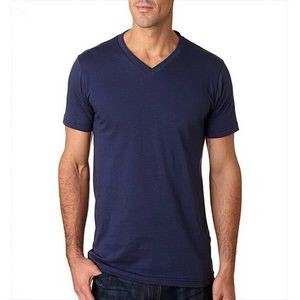 Men's Short Sleeve V-Neck T-Shirt - Navy, Large (Case of 12)