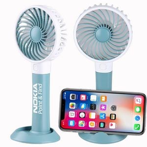USB Rechargeable Fan with Phone Holder