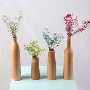 Modern Flower Wood Vase