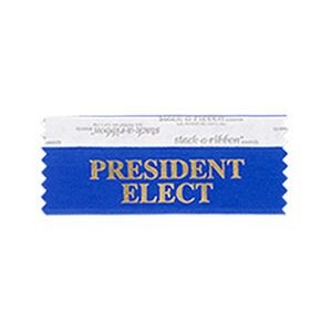 President Elect Stk A Rbn Blue Ribbon Gold Imprint
