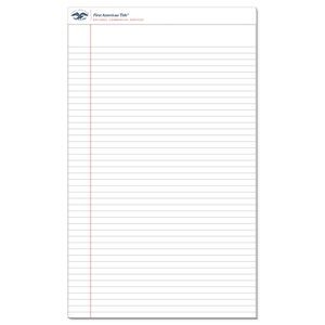Standard Legal Pads with 50 sheets with 60pt chipboard back card