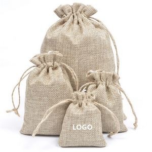 Large Drawstring Linen Bag/Jute Pouch