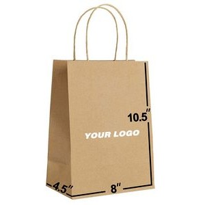 120gsm Paper Bags with Handles 8"*4.5" *10.5"