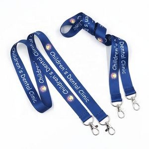 1" Double ended Full Color Lanyards with Lobster claw