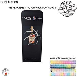 Replacement Full Color Graphics Double Sided for 2'W x 78"H EuroFit Straight Wall, NO SETUP CHARGE