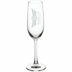 Deep Etched or Laser Engraved Acopa Covella 7.5 oz. Flute Glass