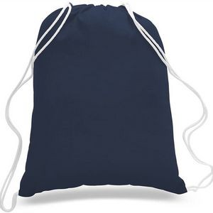 18" Cotton Drawstring Backpack Canvas Tote 6 Oz
