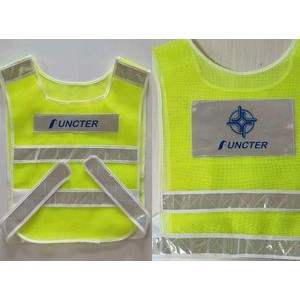 Mesh Fabric Safety Vest w/Reflective Stripes