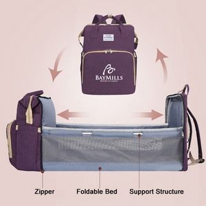 3 in 1 Diaper Bag Baby Bed Crib Foldable Mom Backpack