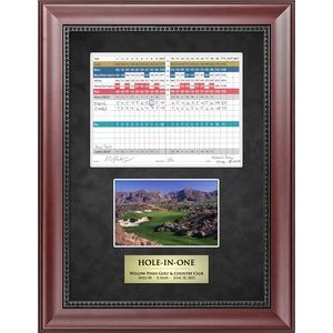 Cedars (Mahogany/Black) - Golf Scorecard Display 14"x18"