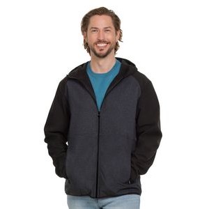 Zorrel® Linden Mens Hooded Bonded Fleece Jacket