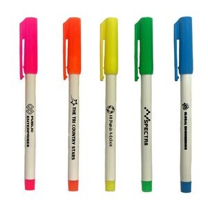 Slim Highlighter Pen with Clipped Cap