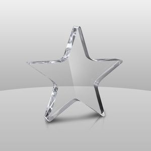 Clear Star Paperweight (5 1/4"x5 1/4"x1")