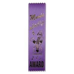 2"x8" Stock Recognition Music Award Carded Ribbon