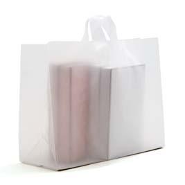 Frosty Clear Soft Loop Shopper Bag (16" x 6" x 12")