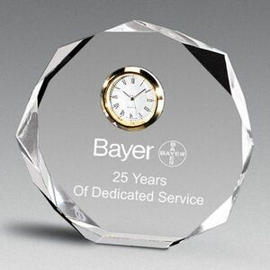 Octagon Bevel Clock Award (5"x5")