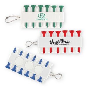 Golf Tee and Marker Holder Keychain Kit
