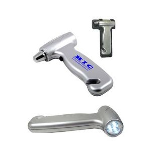 Emergency Hammer With Flashlight And Seat Belt Cutter