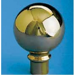 Gold Metal Parade Ball Pole Ornament (4 1/2"x3")