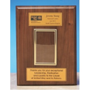 Executive Monthly Plaque w/Single Picture Frame (9"x12")